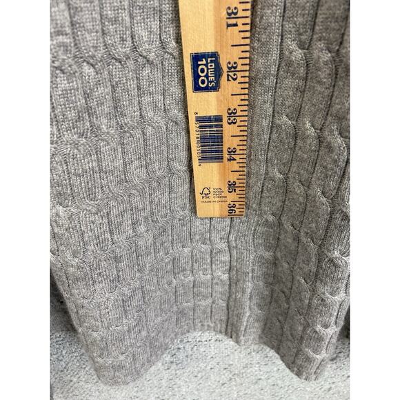 In 2 By In Cashmere Cardigan Sweater Women’s Small Cableknit Long Hooded - Picture 9 of 10